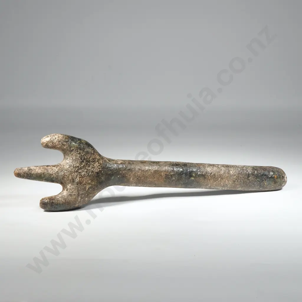 Possibly Hongshan? Culture Jade Artifact Stone Trident Or Tool Image 1++