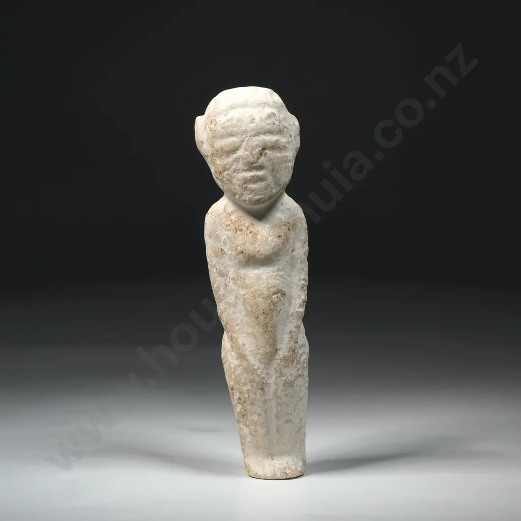 White  Jade Carving Human Figure w Hanging Hole To Neck Image 1++