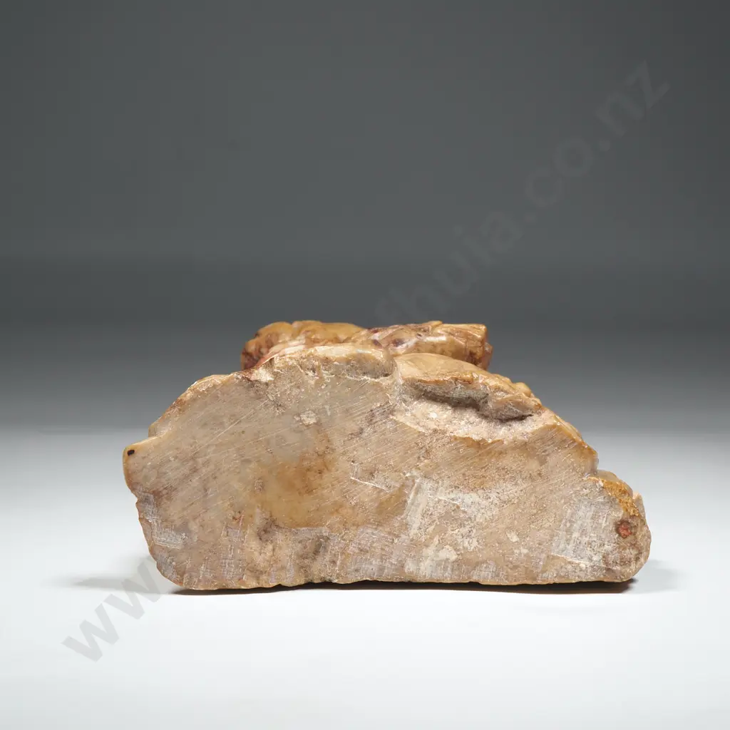 Vintage Soapstone Group Of Three Figures. Image 1++