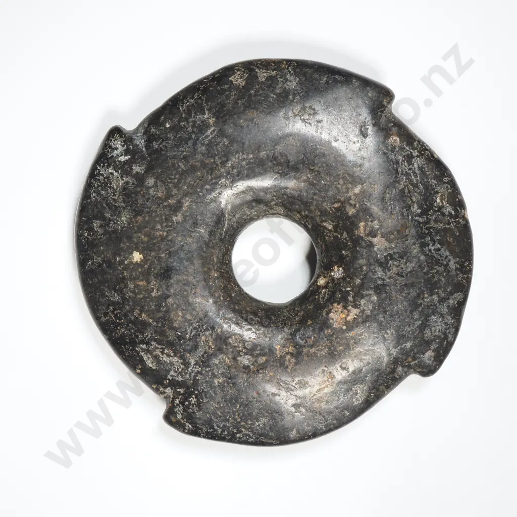 Ancient Archaic Style Jade Stone Bi Disc Image 1++