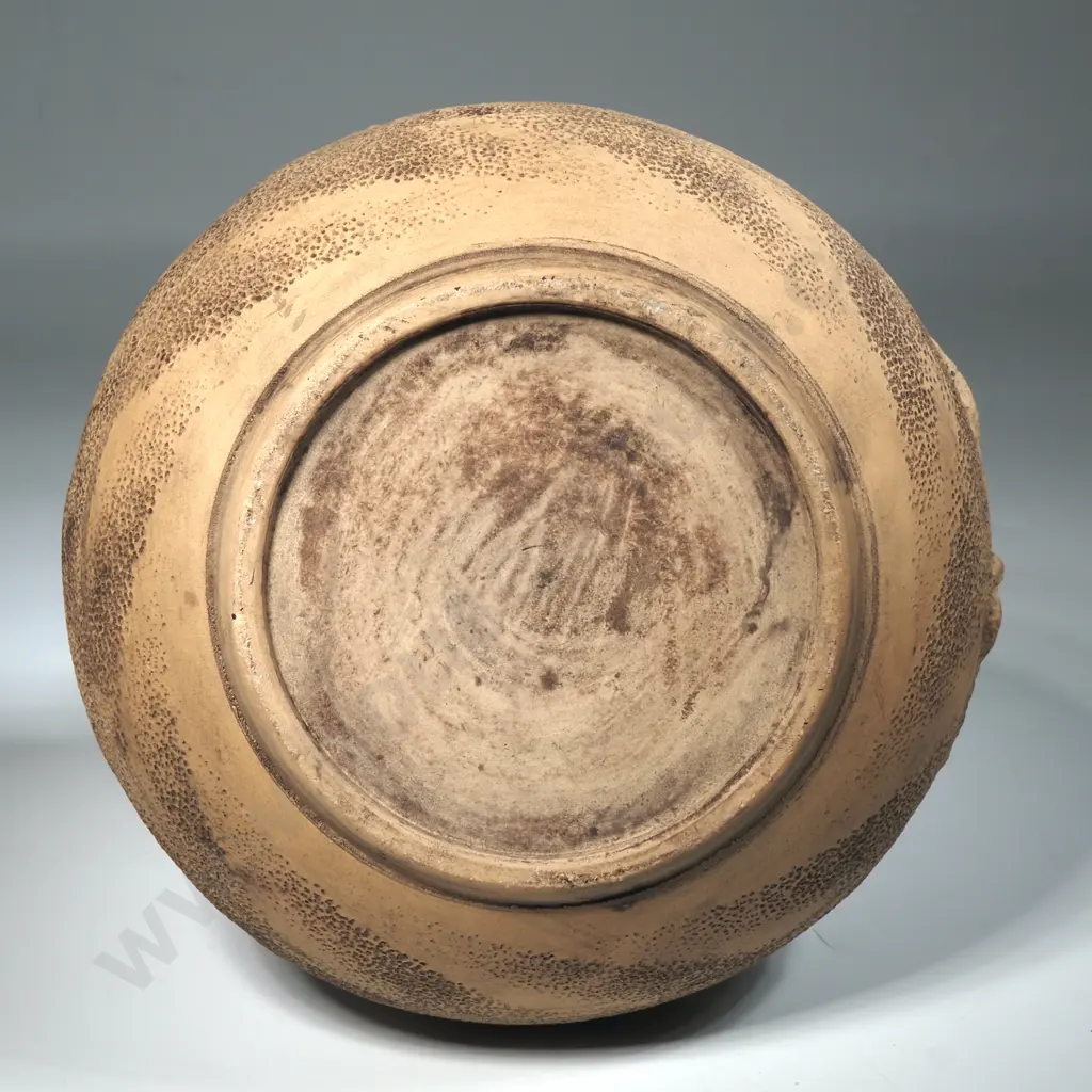 Chinese Terracotta Vase Highly Embossed With Dragons In High Relief.  Image 1++