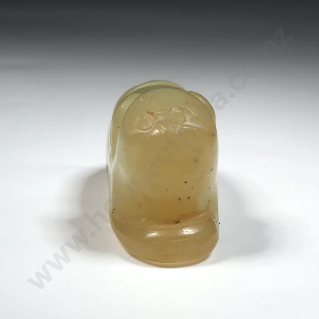 Antique Chinese Late !9th Century Jade Dog Handling Piece Image 1++