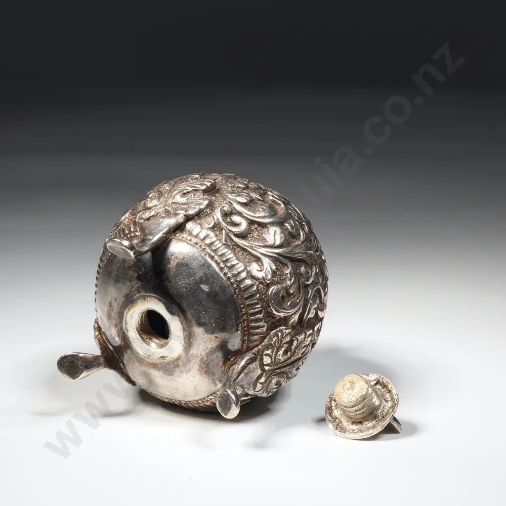 Indian Sterling Silver Mustard Pot Image 1++