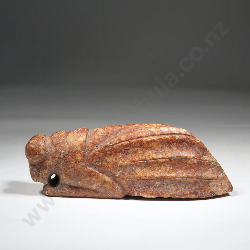 Well Carved Jade Cicada Figure. Possibly Hongshan Culture Image 1++