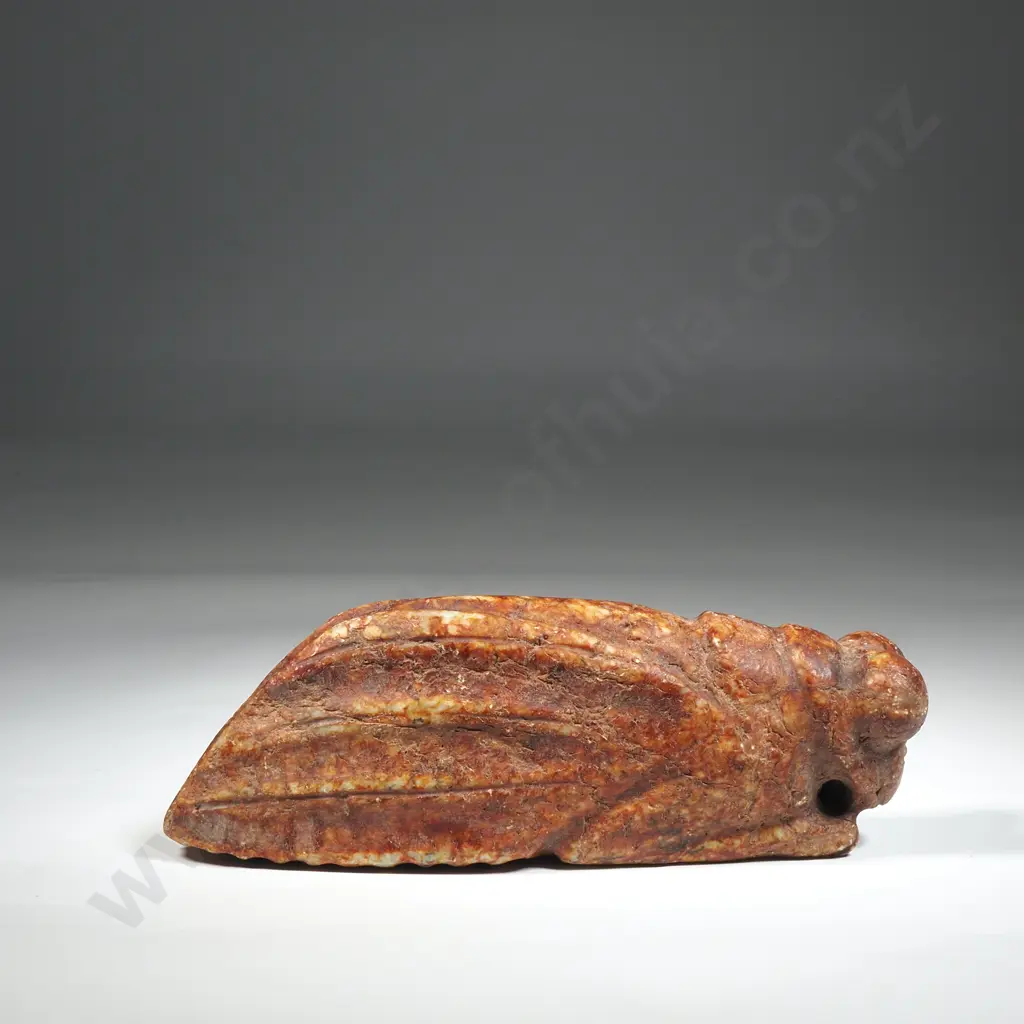 Well Carved Jade Cicada Figure. Possibly Hongshan Culture Image 1++