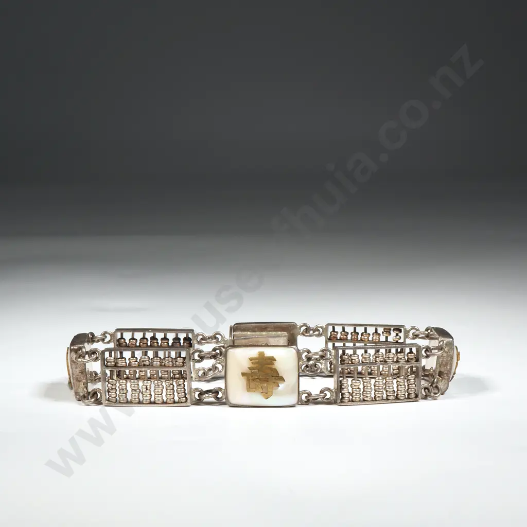 Sterling Silver Oriental Abacus Bracelet Image 1++