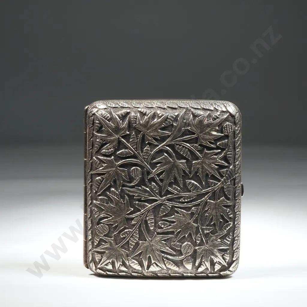Indian Silver Cigarette Case A/F Image 1++