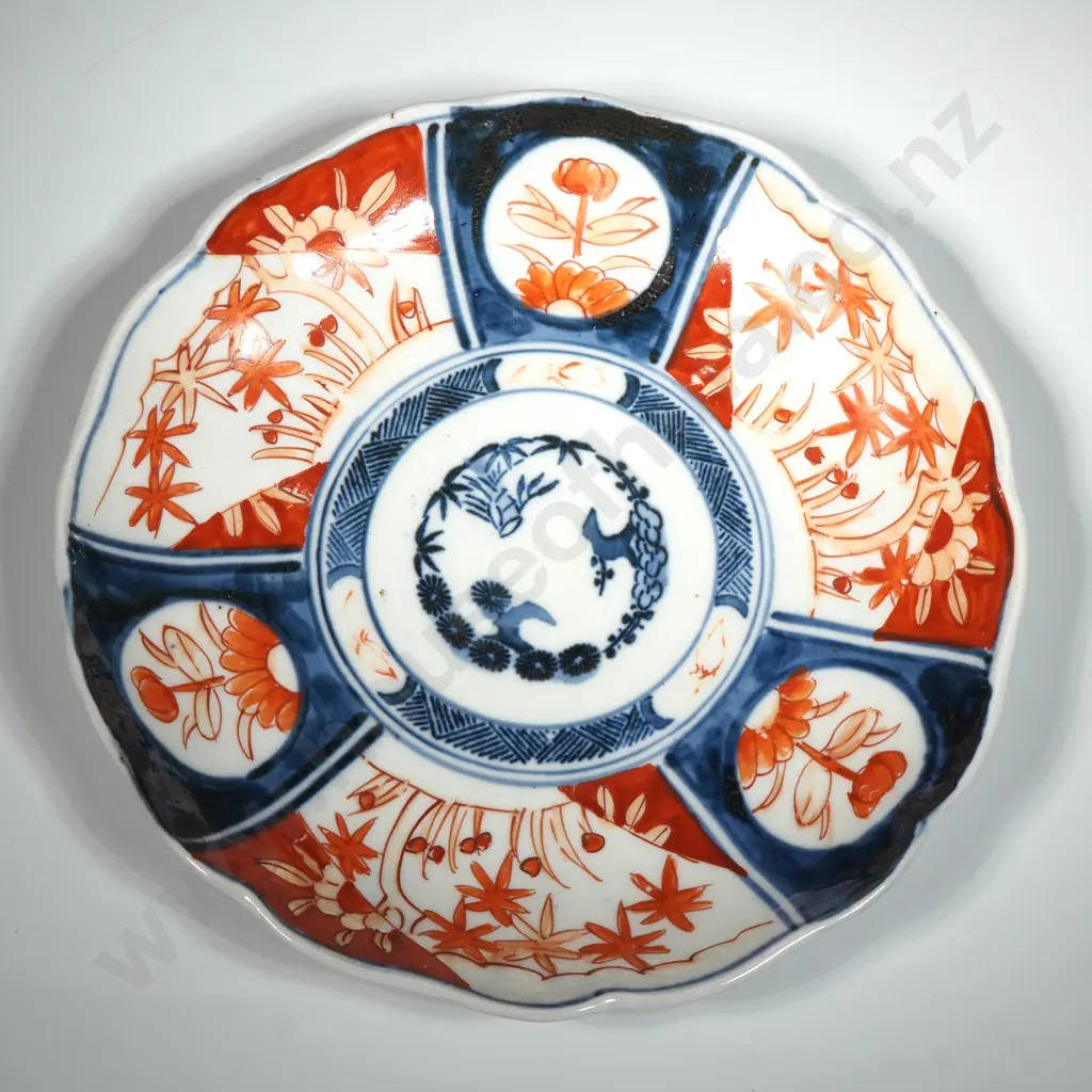 Imari Ware Plate With Centre Decoration Depicting Bamboo & Pine Image 1++