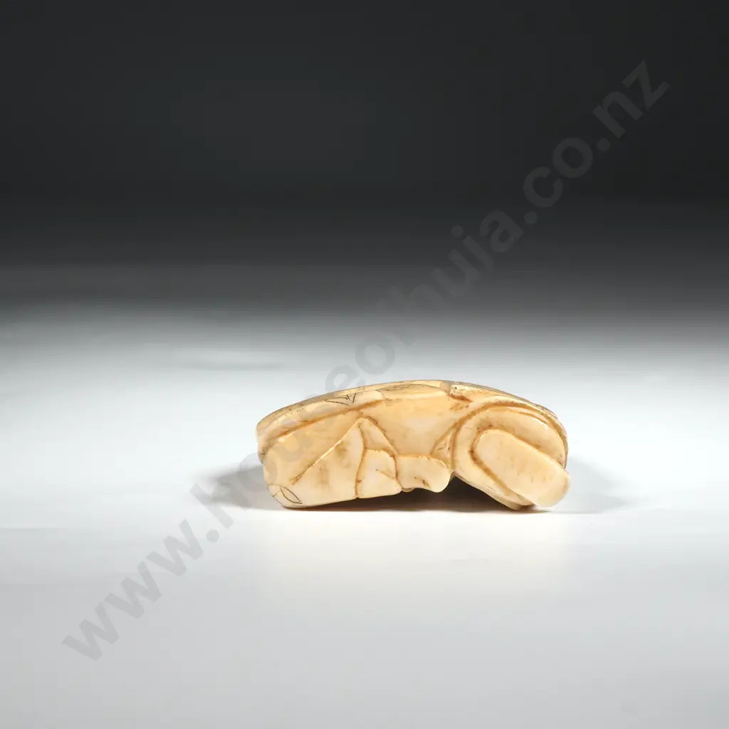 Ivory Figure Depicting Fukurokujo  Image 1++