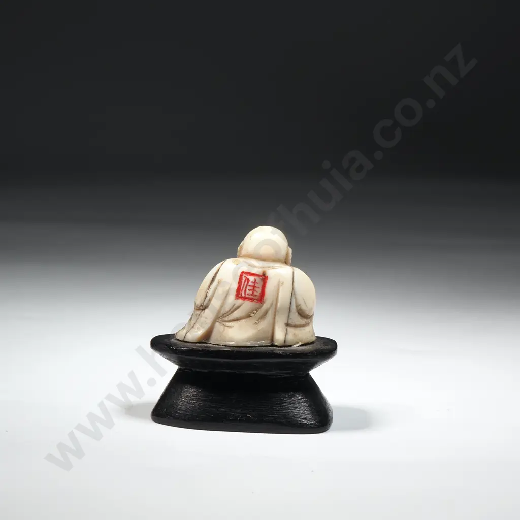 Small Ivory Buddha on An Ebony Base Image 1++
