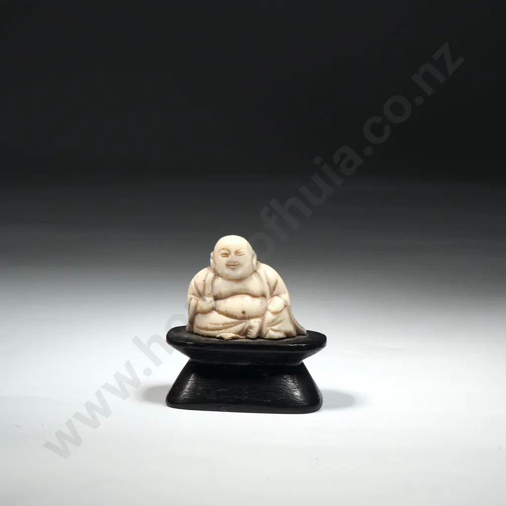 Small Ivory Buddha on An Ebony Base Image 1++