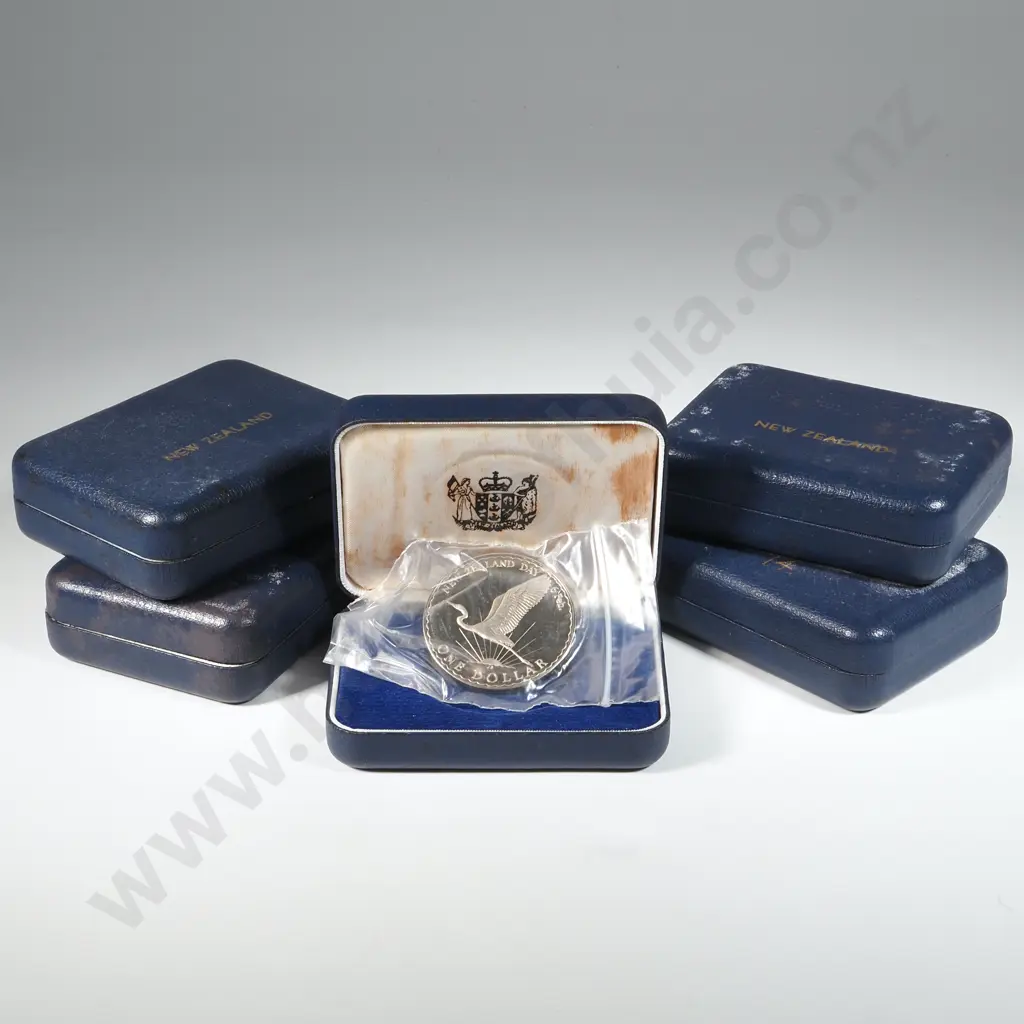 Five 1974 New Zealand Day proof Dollars - CV $275 NZD Image 1++