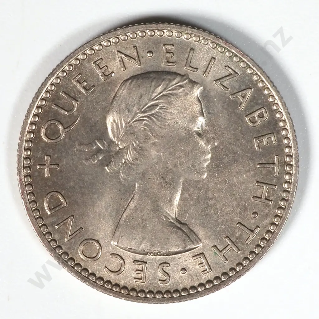 1954 New Zealand Sixpence Nice Lustre  Image 1++