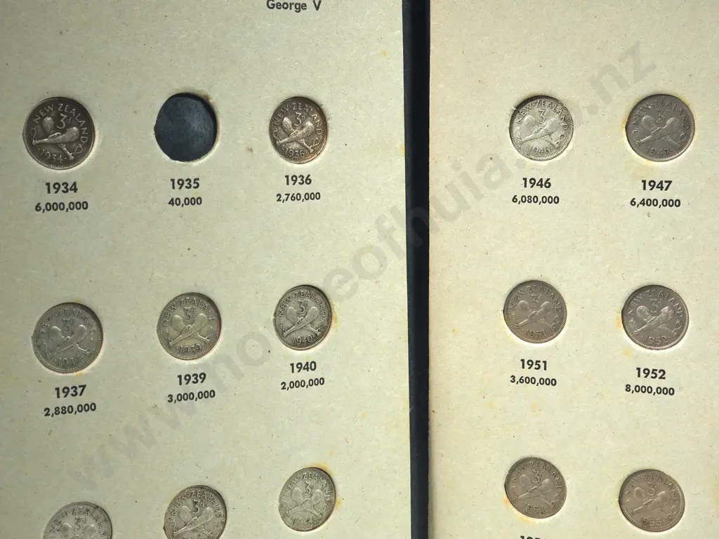 New Zealand Bertrand Threepence Album - No 1935  Image 1++