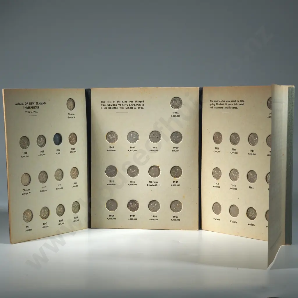 New Zealand Bertrand Threepence Album - No 1935  Image 1++