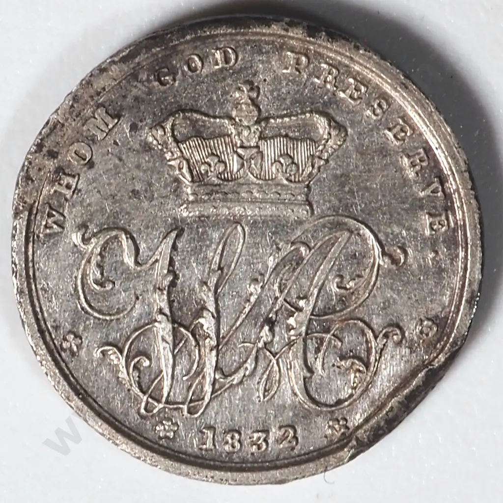1832 United Kingdom Silver Medalette - Whom God Preserve Image 1++