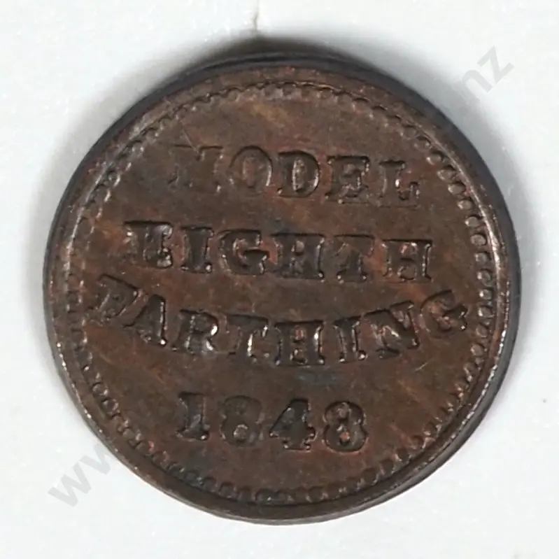 1848 United Kingdom Model Eighth Farthing  Image 1++