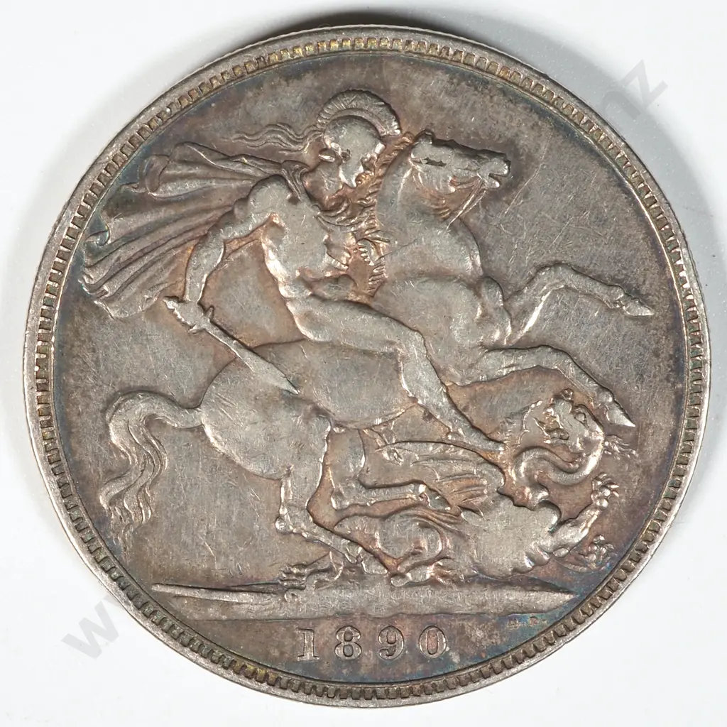 1890 United Kingdom Silver Crown  Image 1++