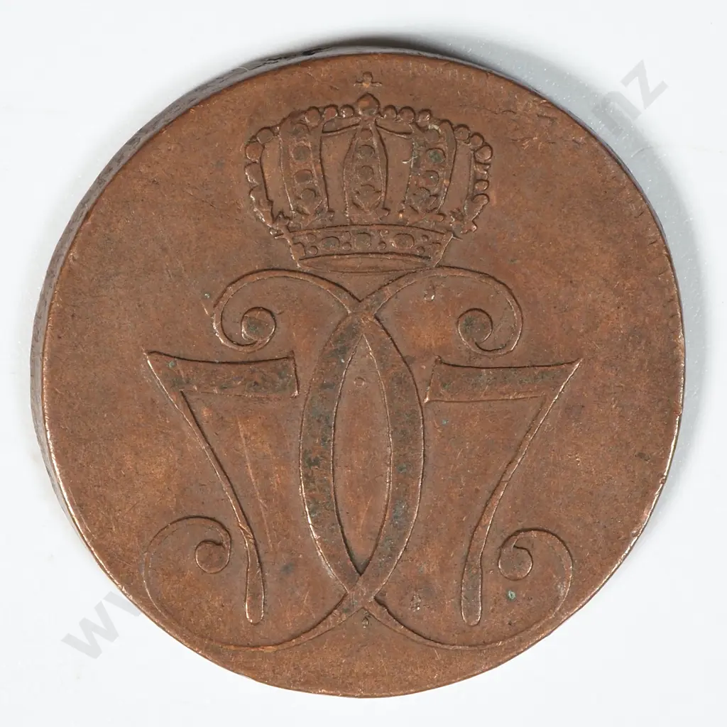 1771 Denmark 1 Skilling Coin Image 1++
