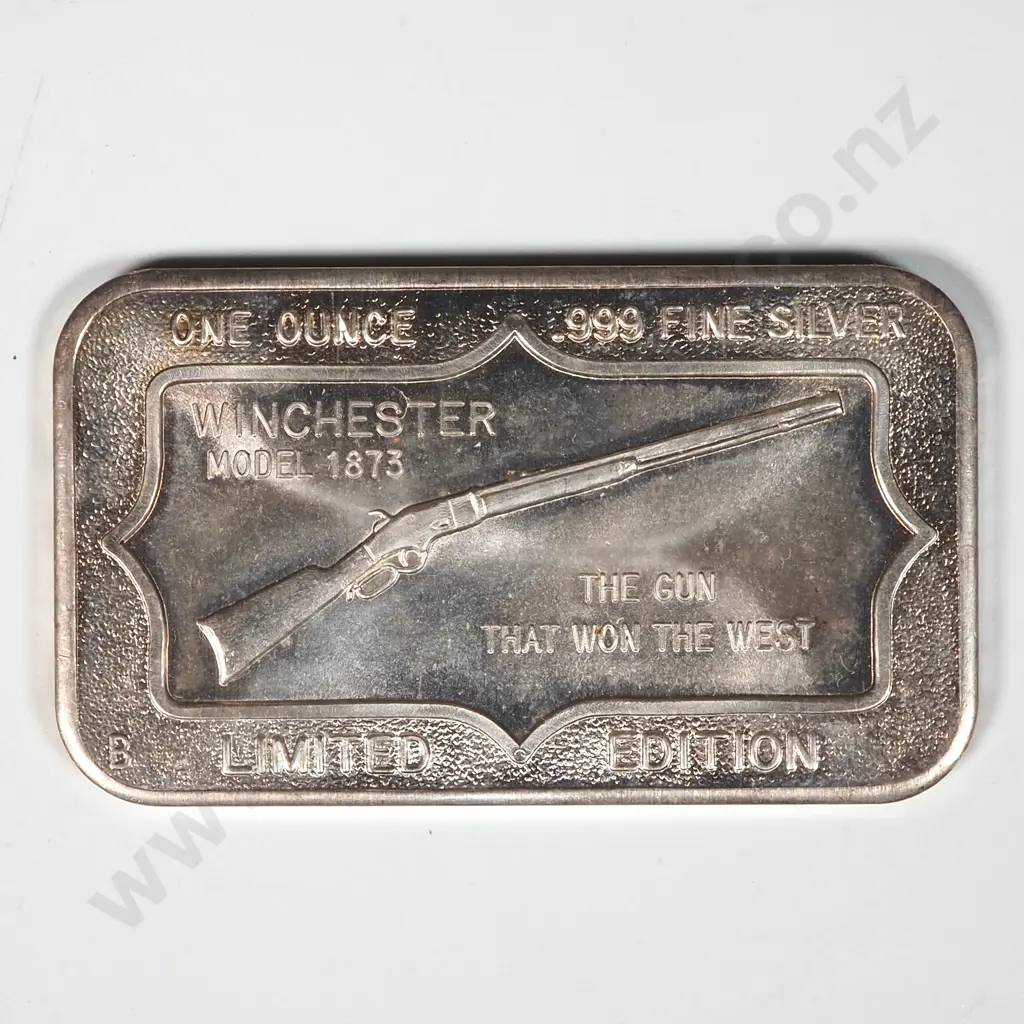 Winchester The Gun That Won the West - One Ounce Silver Bar Image 1++
