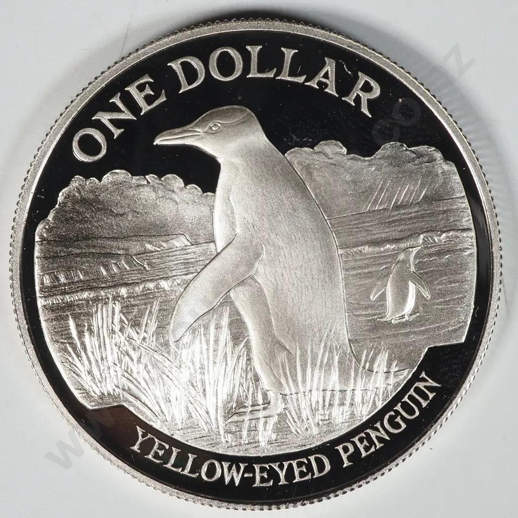 1988 New Zealand Silver Proof Dollar - Uncased  Image 1++