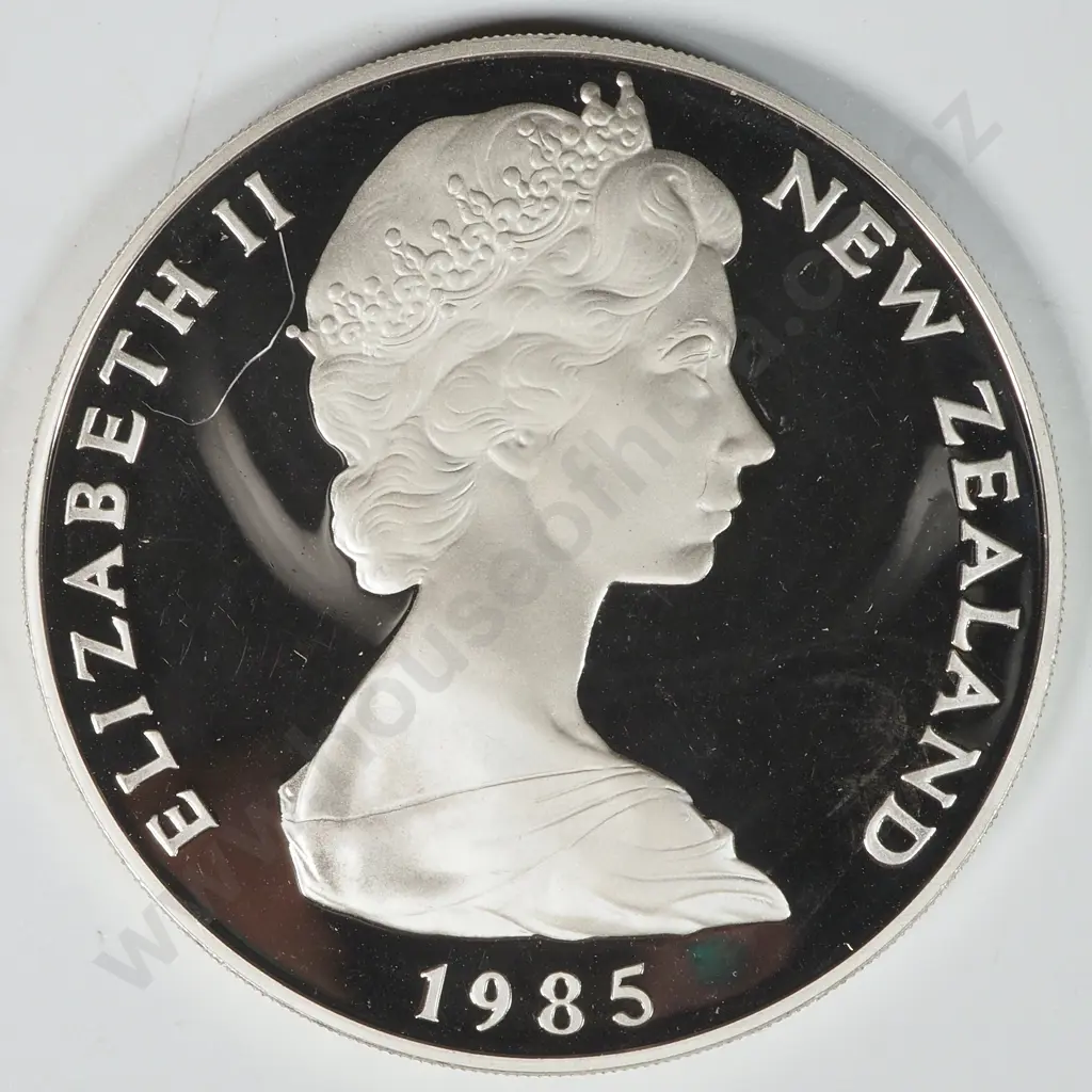 1985 New Zealand Silver One Dollar Proof Coin - Uncased  Image 1++