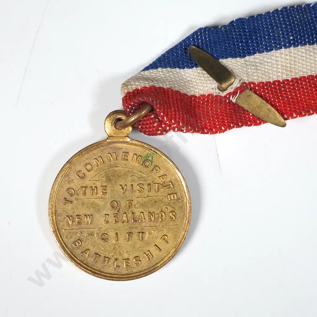1913 HMS New Zealand Battleship Commemorative Token  Image 1++
