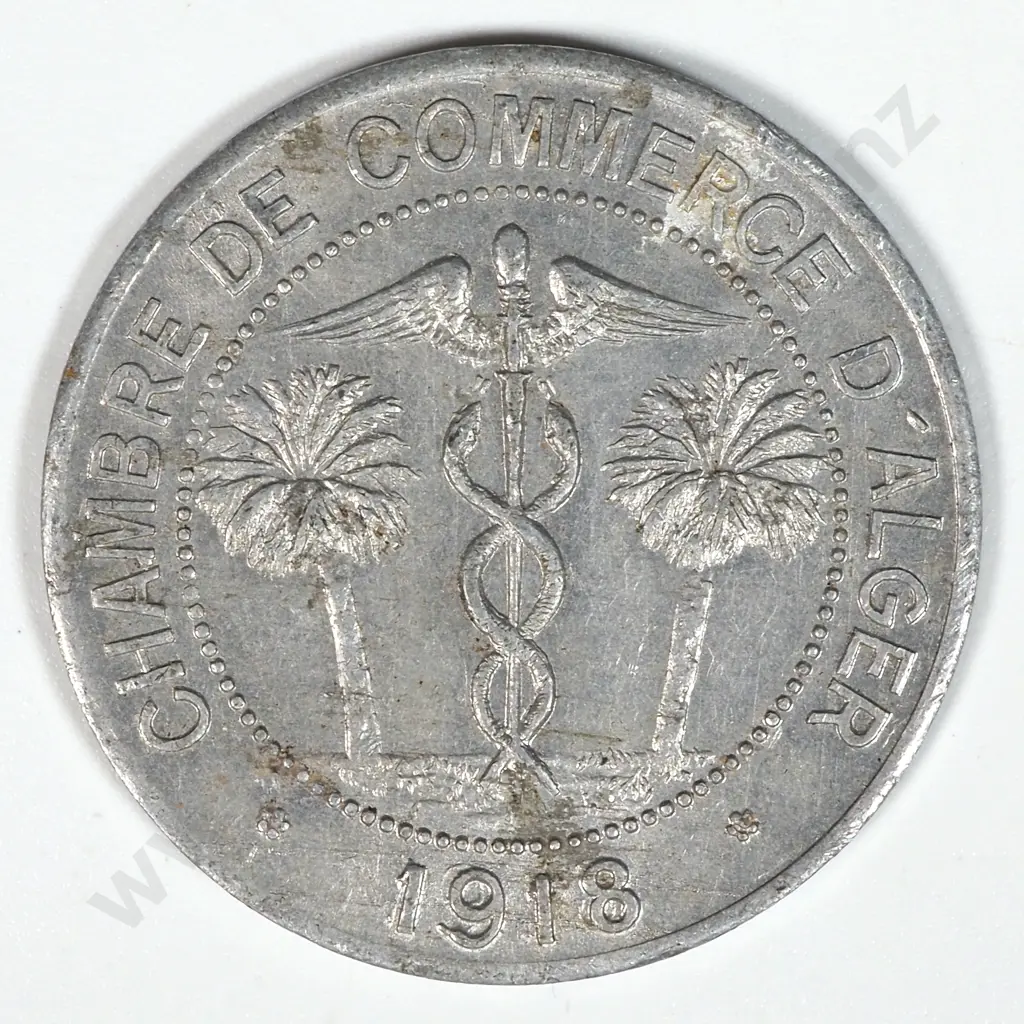 1918 Algeria 10 Centimes Token - Aluminium  Image 1++