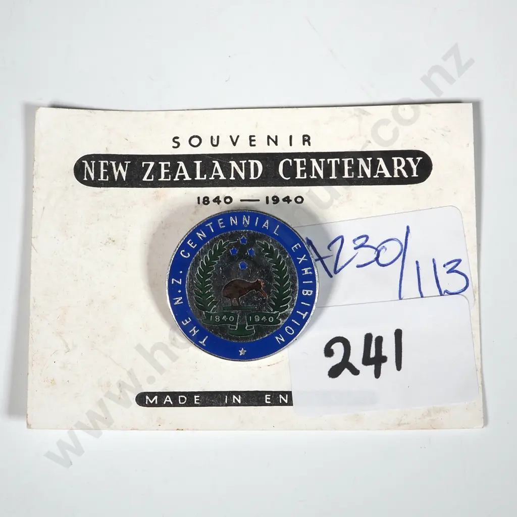 1940 New Zealand Centenary Enamelled Pin  Image 1++