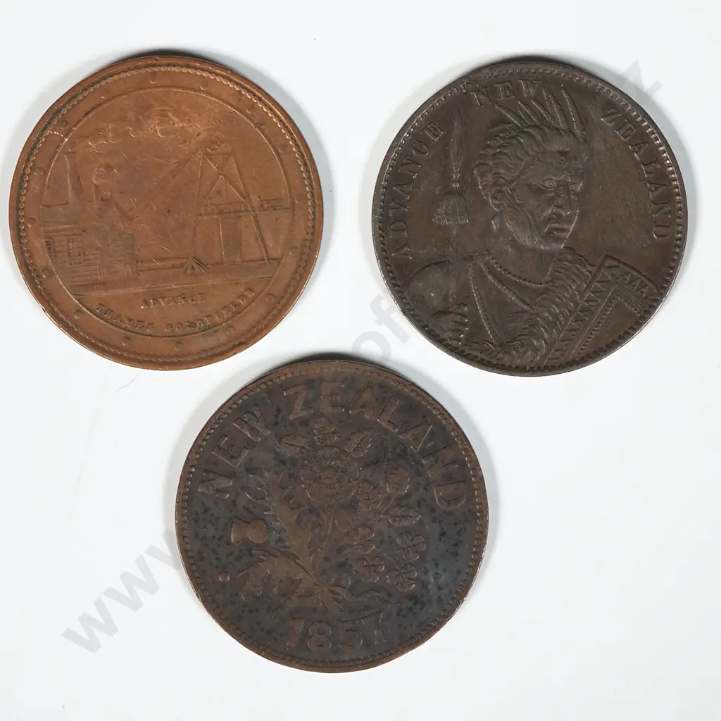 Three New Zealand Trading Tokens  Image 1++