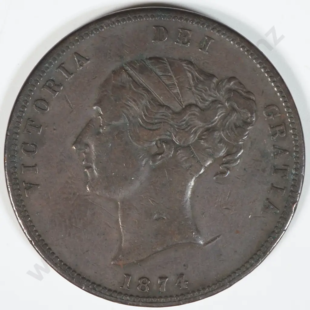 1874 United Services Hotel Penny Token Image 1++