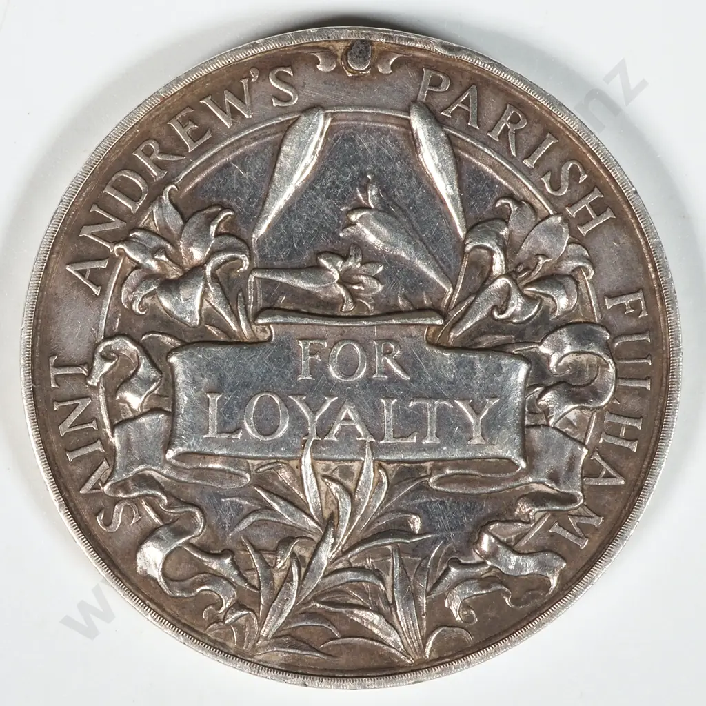 Saint Andrews Parish Fulham "For Loyalty" Sterling Silver Award  Image 1++