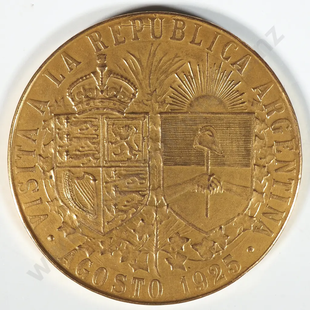 1925 Argentina Edward Prince of Wales Commemorative Coin  Image 1++