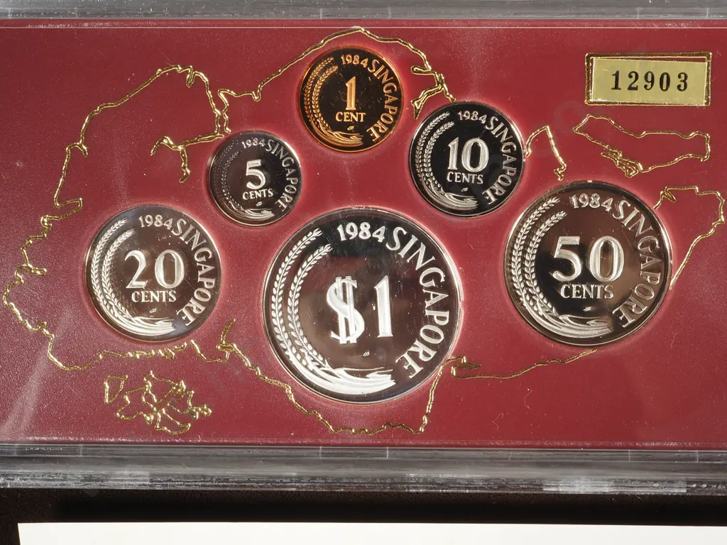 Two Cased Proof Coin Sets - Singapore & Nepal  Image 1++
