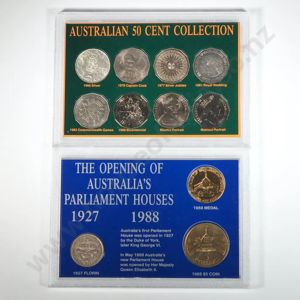 Two Cased Australian Coin Sets  Image 1++