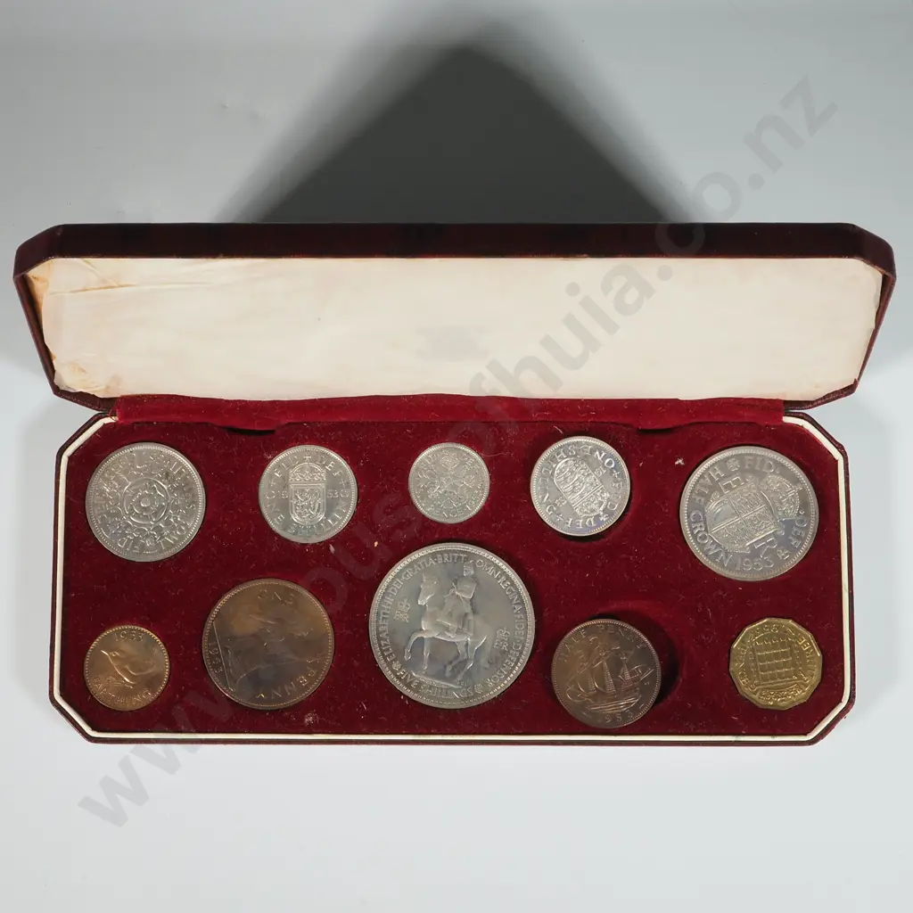 United Kingdom 1953 Proof Coin Set  Image 1++