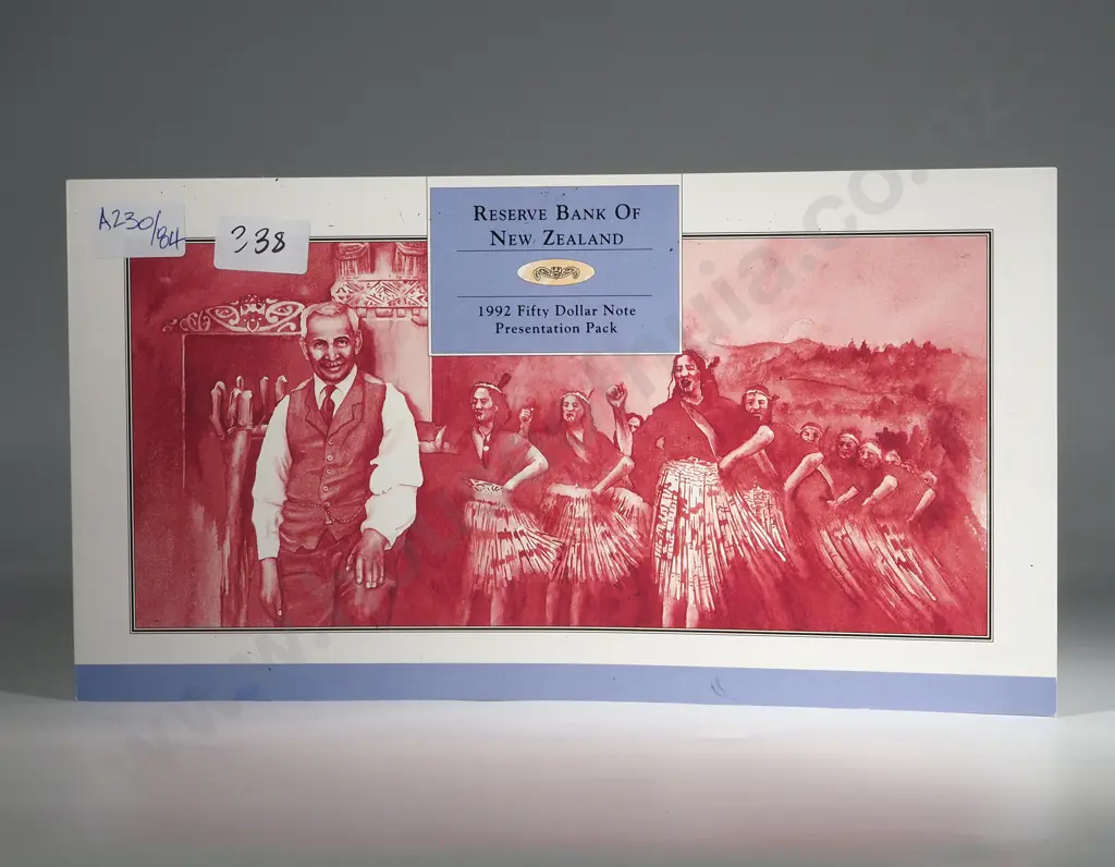 1992 Fifty Dollar Uncut Sheet of Four Presentation Pack  Image 1++