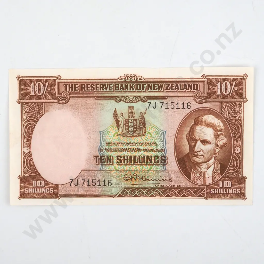 New Zealand Ten Shilling Fleming Banknote  Image 1++