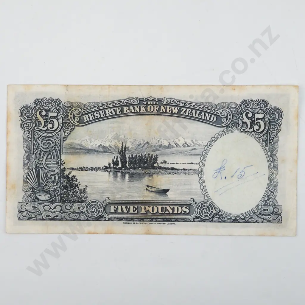 New Zealand Five Pound Fleming Banknote  Image 1++