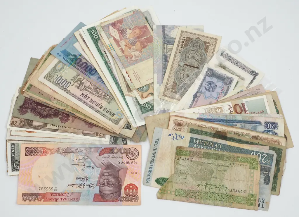 Approximately 40 Vintage World Banknotes  Image 1++