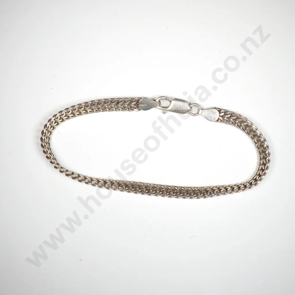 Sterling Silver Flat Link Bracelet  Image 1++
