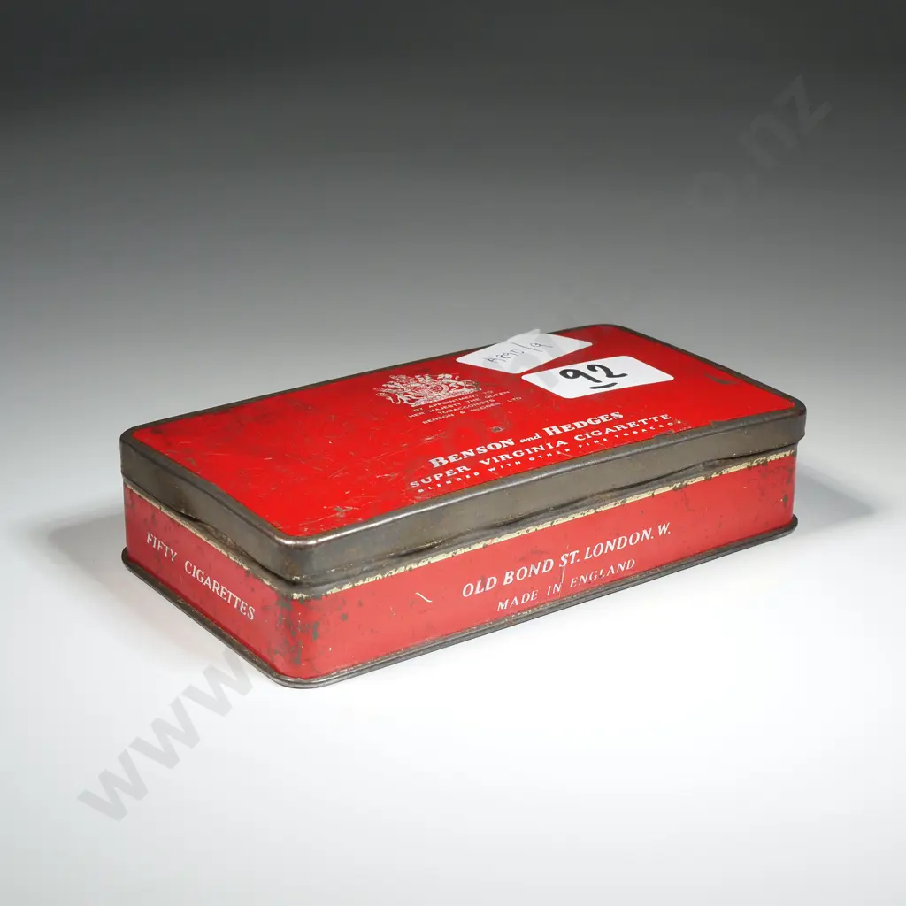 Benson & Hedges Cigarette Tin w New Zealand Silver Coins -5, 10, 20 & 50 cents  Image 1++