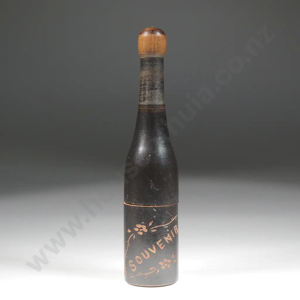 Antique Souvenir Wooden Champagne Bottle Ink Set  Image 1++