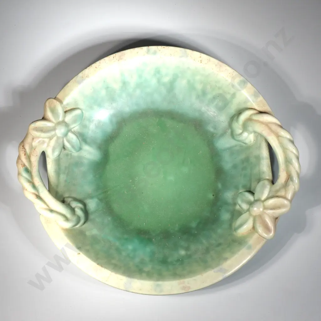 Vintage Jade Green Beswick Ware Chrysanthemum Fruit Bowl  Image 1++