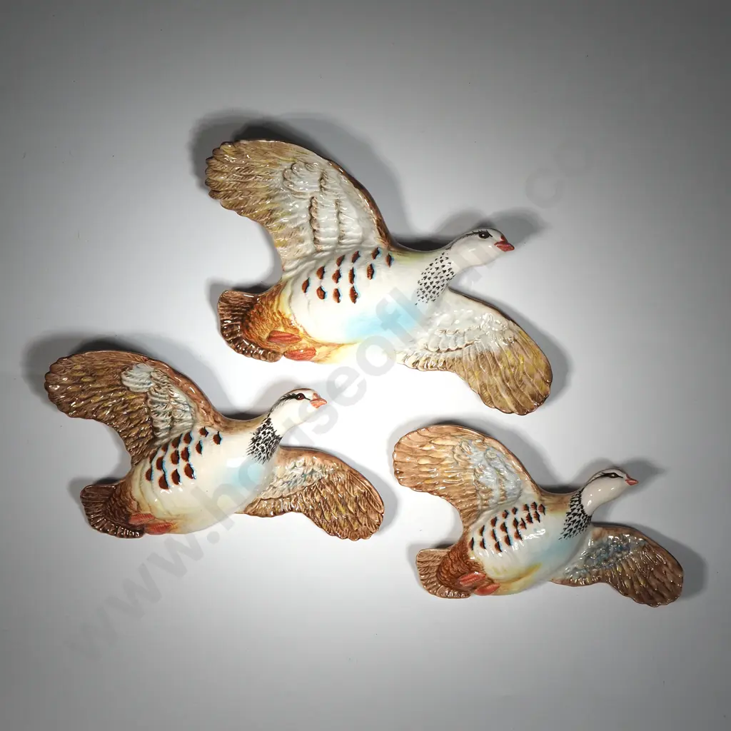 Set Of Beswick Three Flying Quail Impressed No. 1188 1, 2 &3 Image 1++