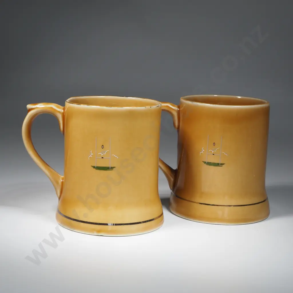 Two Wade Porcelain Rugby Mugs. Image 1++
