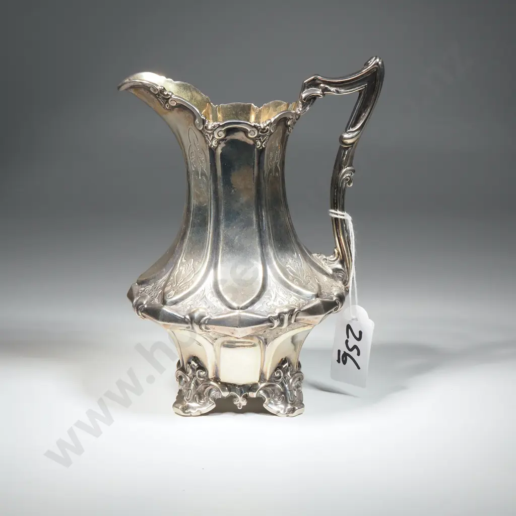 Sterling Silver Engraved Milk Jug In The Gothic Revival Style  Image 1++