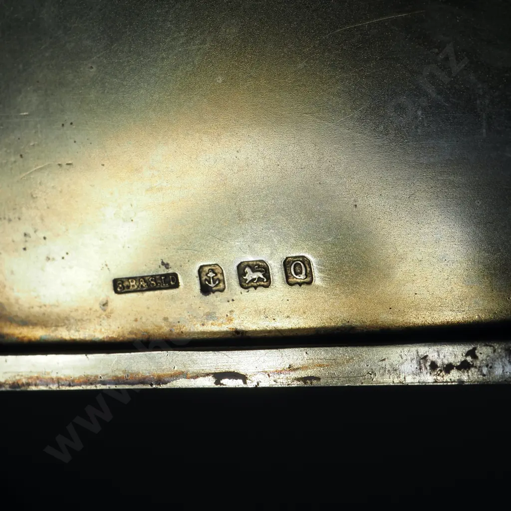 Sterling Silver Cigarette Case. Initialled PW. Image 1++