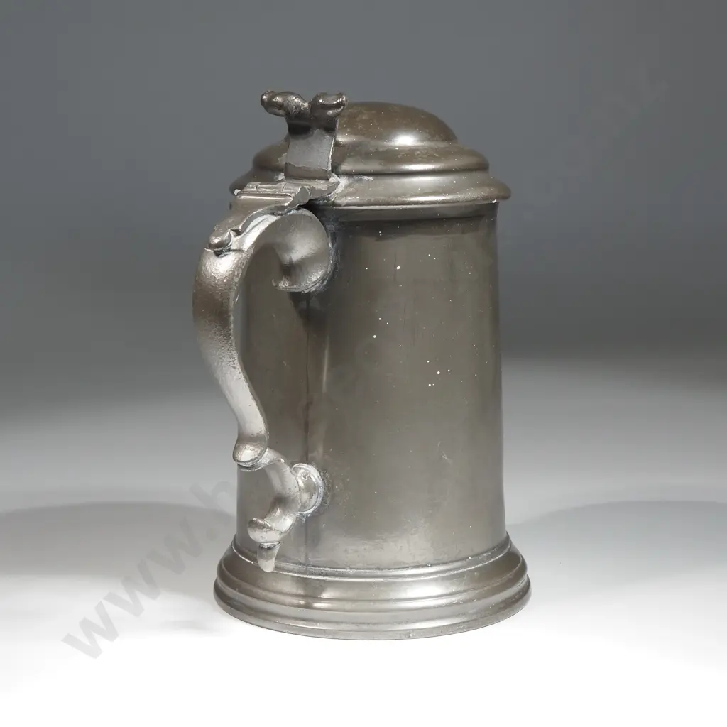 Antique Lidded Pewter Glass Bottomed Mug with Strap Handle "Oriel  College Athletic Sports 1870"  Image 1++