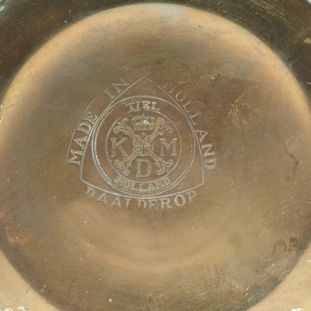 Brass Dalderoop Vase with Embossed Detail.  Image 1++